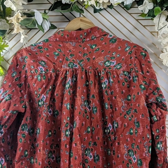 Anthropologie From The Heart of Building 13 Corduroy Button Down Blouse Size 0 - Picture 5 of 5